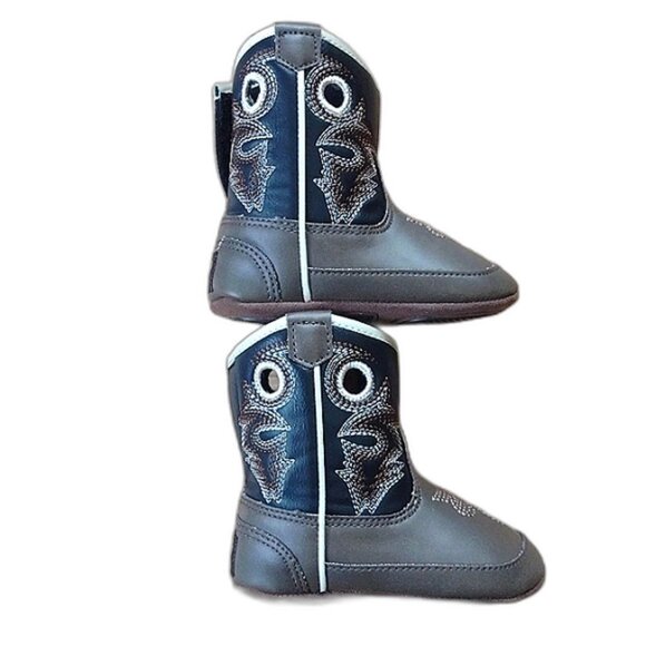 Twister Baby Buckers Brown Cowboy Boots Size 3 - Picture 1 of 12